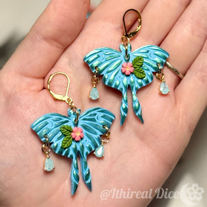 Earrings - Flowering Moths