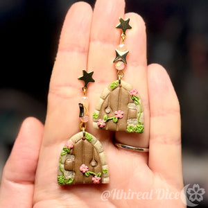 Earrings - Mossy Fairy Door