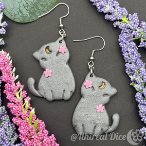 Earrings - Flower Cats