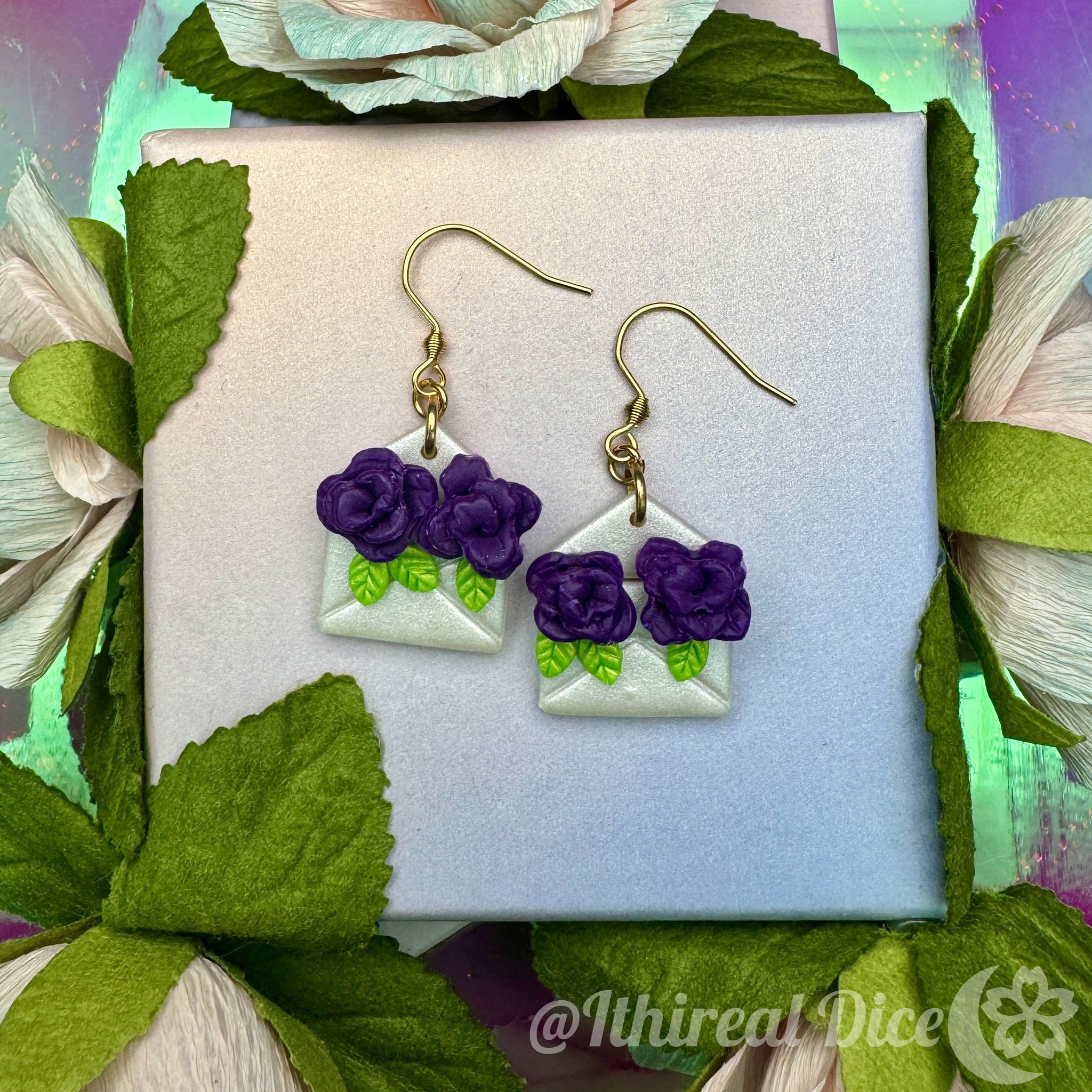 Earrings - Floral Letters