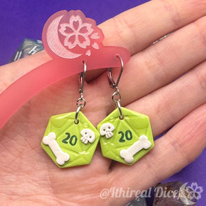 Earrings - D20 Charm (Gelatinous)