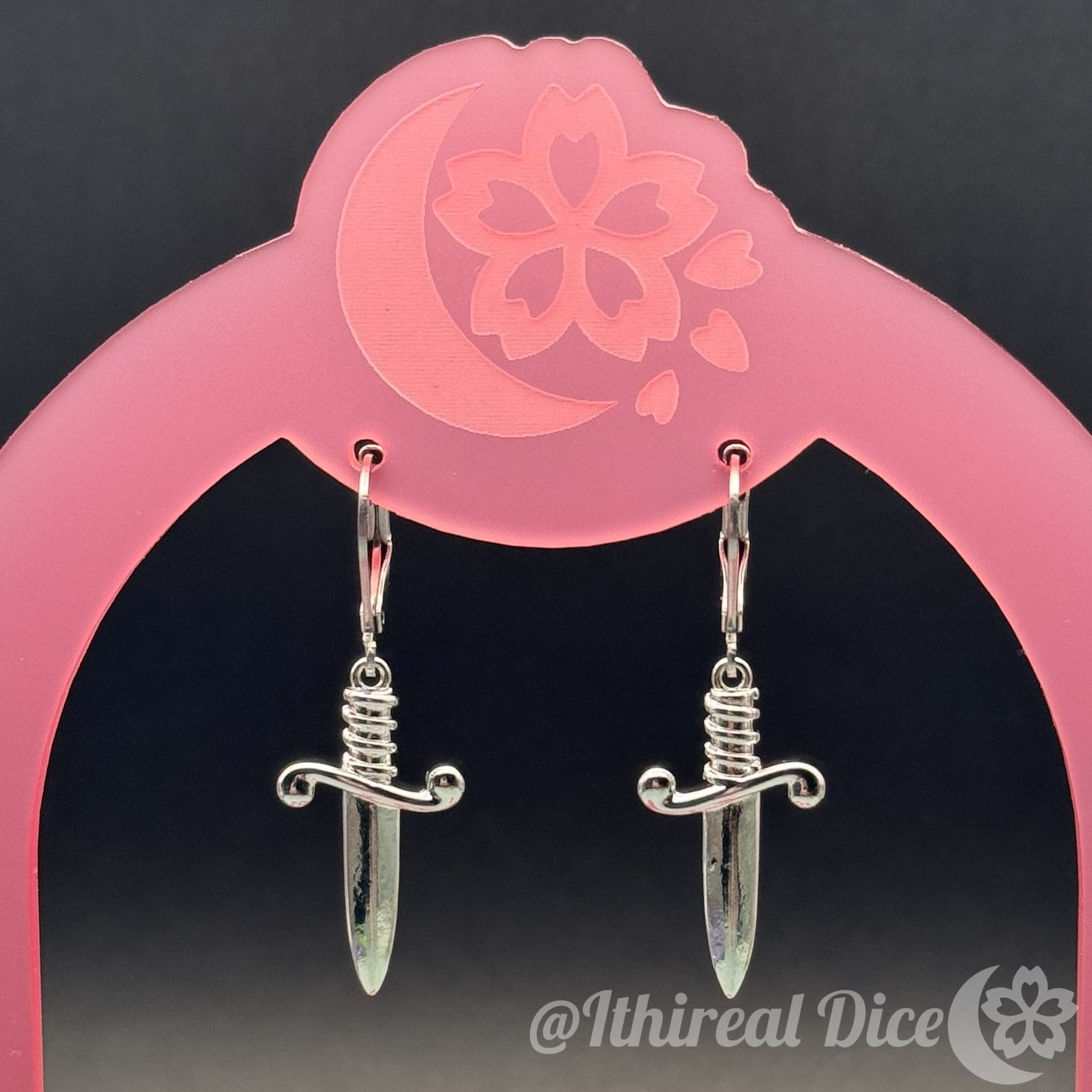 Earrings - Daggers (silver)