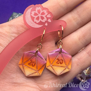 Earrings - D20 Charm (Faerun Sunset)