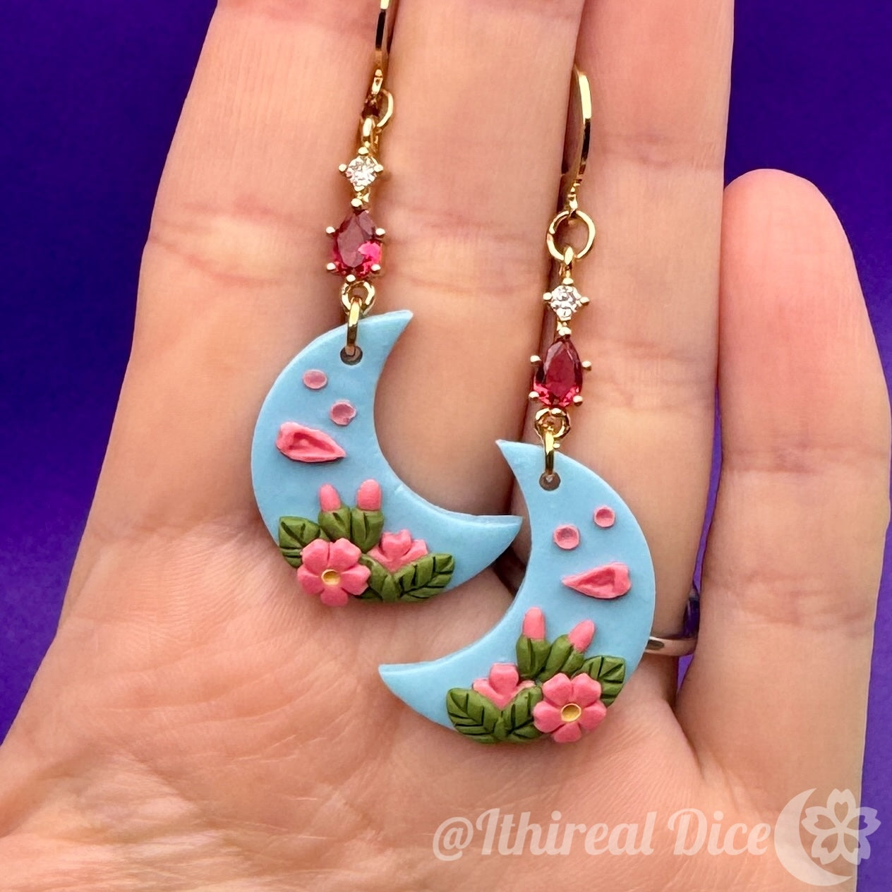 Earrings - Skylight Sakura Moon