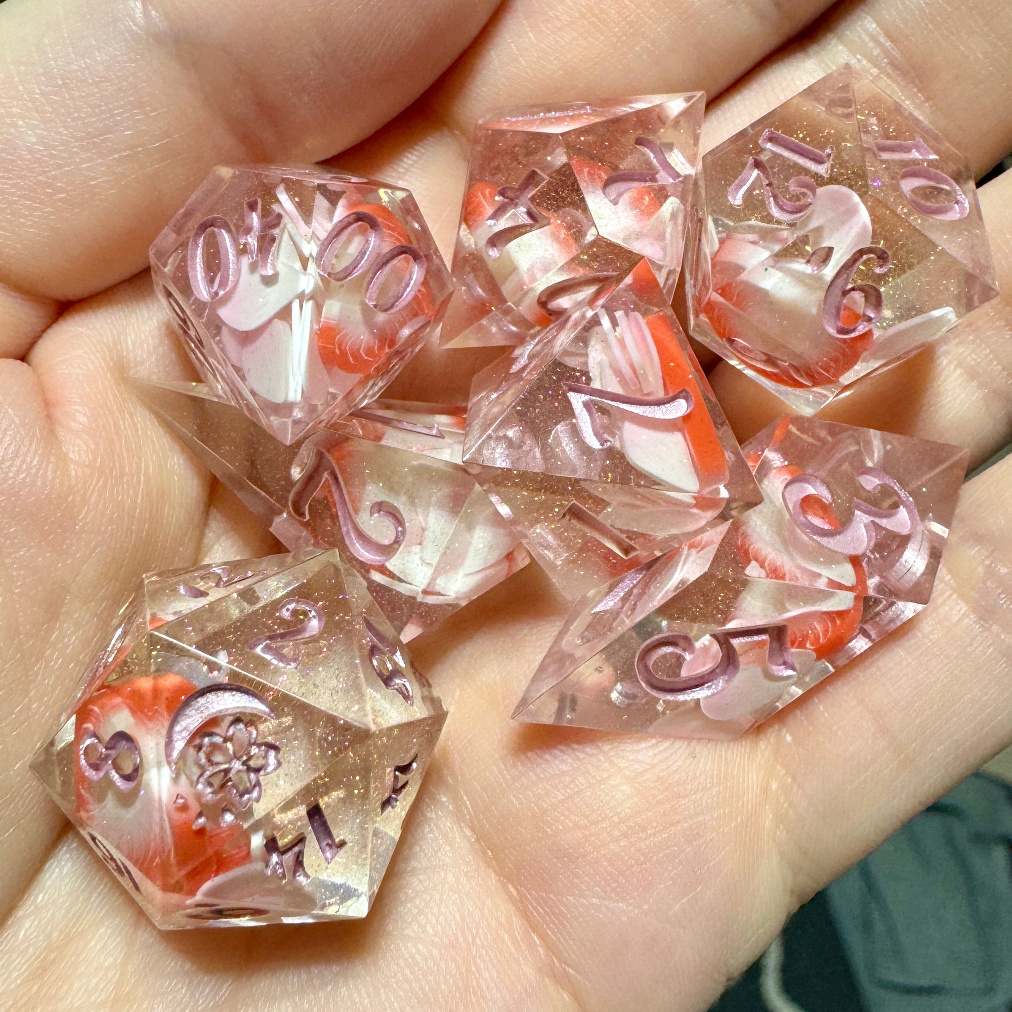 Dice Set - Strawberry Sakura