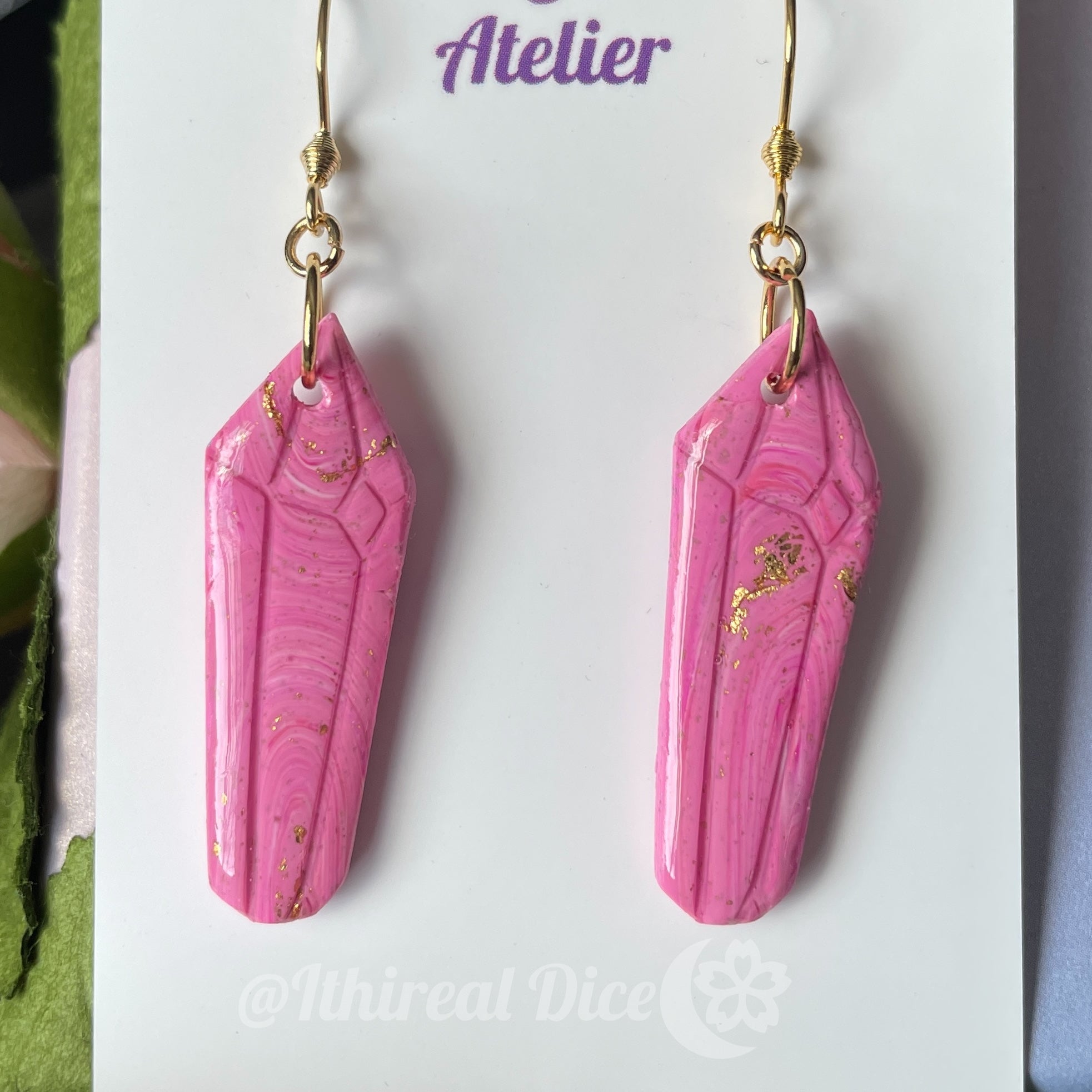 Earrings - Pink Crystals